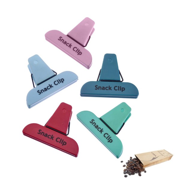 Комплект от 5 цветни щипки за чанти, пластмаса, "Fresh" - Westmark