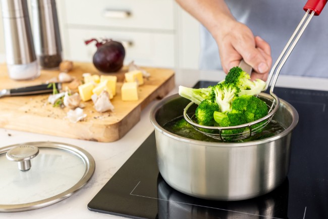 Телена цедка, неръждаема стомана, 35.5 см, "Classic", Empire Red - KitchenAid