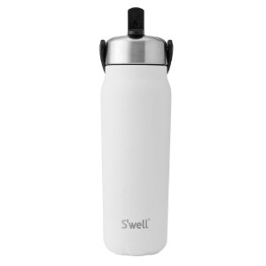 Изолирана бутилка за вода с вградена сламка, неръждаема стомана, 700 ml, "Explorer Flip Straw", Moonstone - S'well