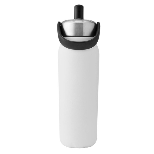 Изолирана бутилка за вода с вградена сламка, неръждаема стомана, 700 ml, "Explorer Flip Straw", Moonstone - S'well