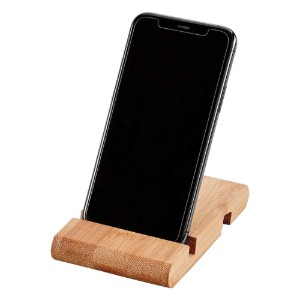 Поставка за мобилен телефон, бамбук, 13 x 8 x 1.8 см - Kesper