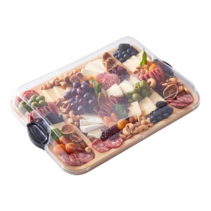 Сервираща чиния, с капак, бамбук, 30.5 x 40.5 см - Farberware