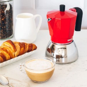 Кафемашина от неръждаема стомана/алуминий, 470 мл, червена - Monix