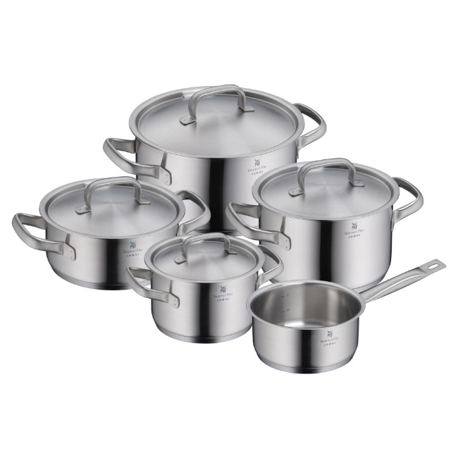Комплект кухненски съдове от 9 части, неръждаема стомана, "Gourmet Plus" - WMF