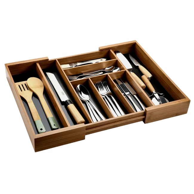 Разтегателна тава за прибори, бамбук, 43 x 35 - 57 см - Kesper