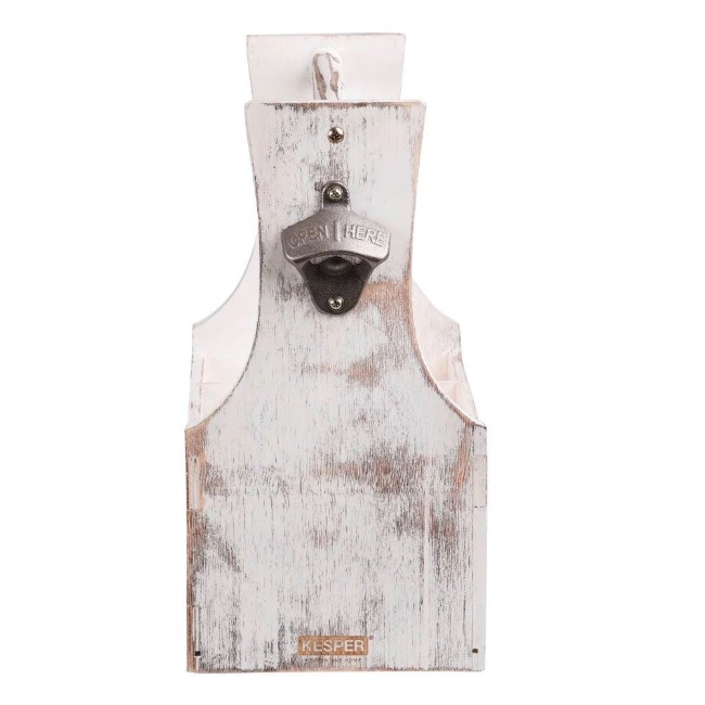Кутия за транспорт на бирени бутилки, с 6 отделения, Vintage White - Kesper