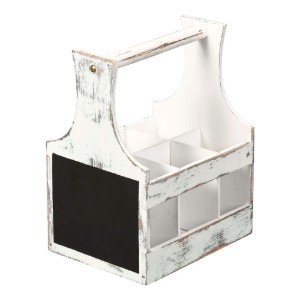 Прибори и държач за подправки, 6 отделения, Vintage White - Kesper