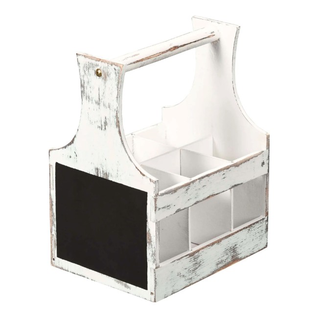 Прибори и държач за подправки, 6 отделения, Vintage White - Kesper