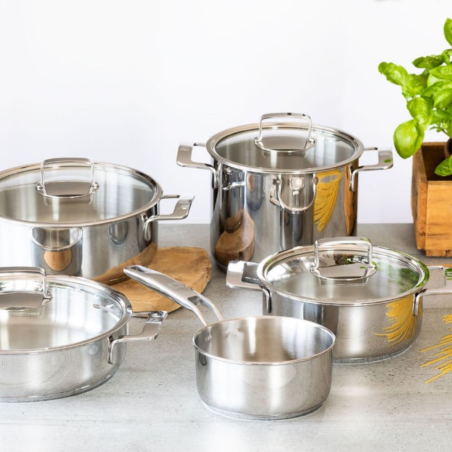 Комплект съдове за готвене от неръждаема стомана, 9 части, "Signature" - BRA