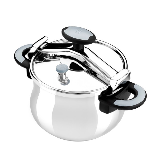 Тенджера под налягане, неръждаема стомана, 22 см/4 л, "New Star" - BRA