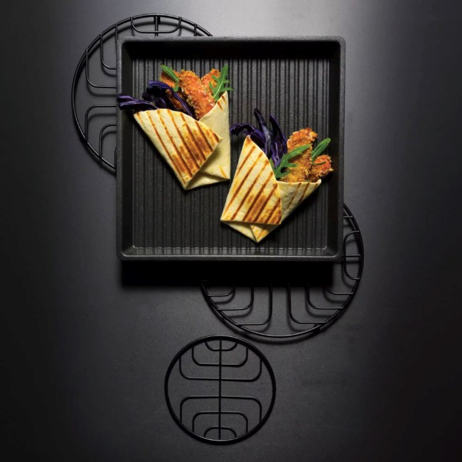 Квадратна тава за грил, алуминий, 26 x 26 см, "Speed ​​​​Oven" - AMT Gastroguss