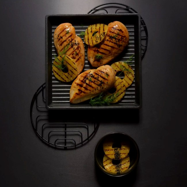 Квадратна тава за грил, алуминий, 26 x 26 см, "Speed ​​​​Oven" - AMT Gastroguss