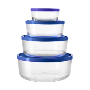 Комплект от 4 кръгли съда, изработени от стъкло, "Igloo" - Borgonovo