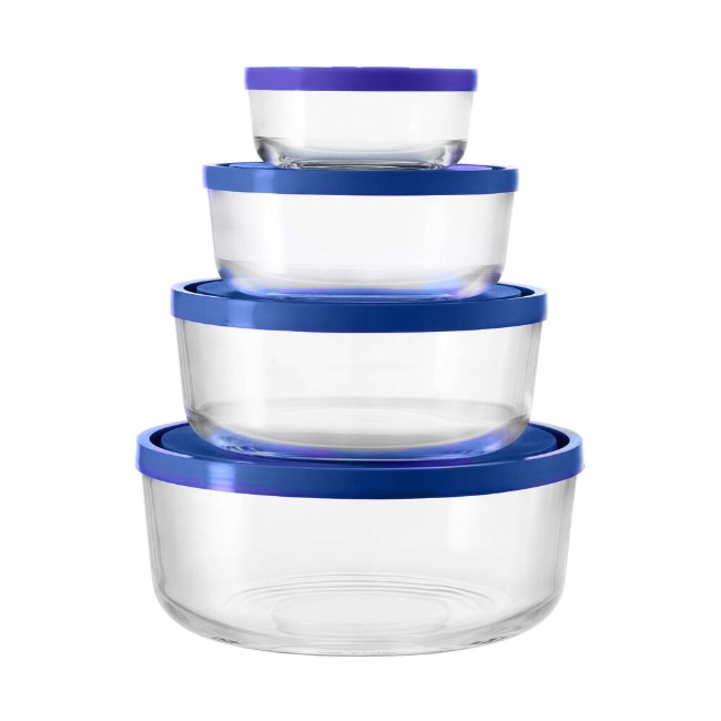 Комплект от 4 кръгли съда, изработени от стъкло, "Igloo" - Borgonovo