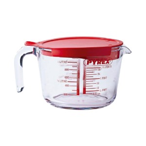 Мерителна чаша, с капак, топлоустойчиво стъкло, 1000 мл - Pyrex