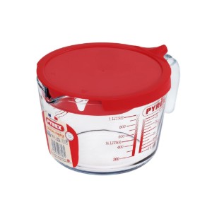 Мерителна чаша, с капак, топлоустойчиво стъкло, 1000 мл - Pyrex
