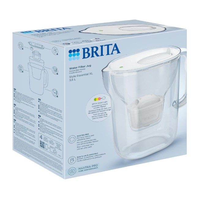 Кана за филтриране на вода, BRITA Style Essential 3.6 L Maxtra Pro (White)