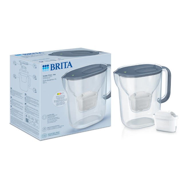 Кана за филтриране на вода BRITA Style Essential 3.6 L Maxtra Pro (Stone Blue)