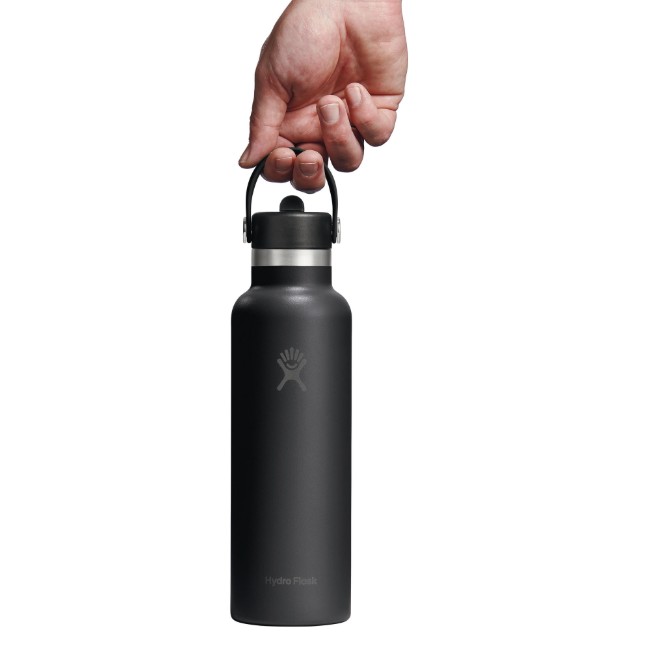 Термоизолационна бутилка, неръждаема стомана, 620 мл, "Standard Straw", Black - Hydro Flask