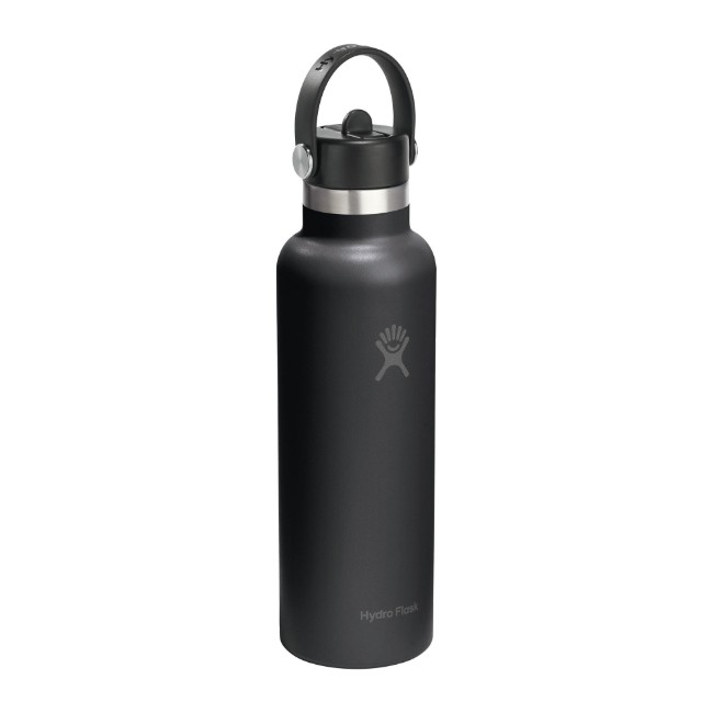 Термоизолационна бутилка, неръждаема стомана, 620 мл, "Standard Straw", Black - Hydro Flask