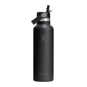 Термоизолационна бутилка, неръждаема стомана, 620 мл, "Standard Straw", Black - Hydro Flask