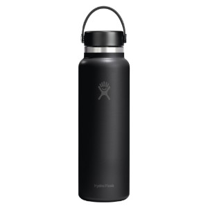Бутилка за вода "Wide Mouth", неръждаема стомана, 1.18 л, Black - Hydro Flask