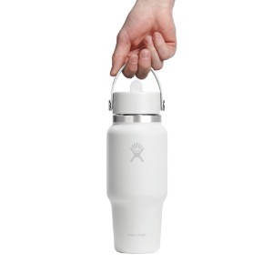 Бутилка за вода "Wide Straw", неръждаема стомана, 710 мл, White - Hydro Flask