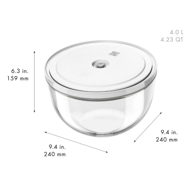 Вакуумна купа all-in-one, стъклена, 24 см / 4 L, "FRESH&SAVE" - Zwilling