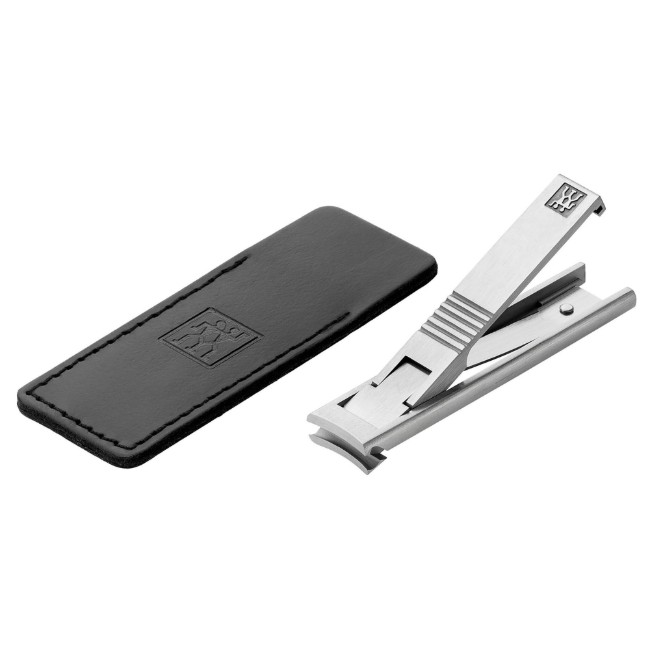Компактна нокторезачка, неръждаема стомана, 59 мм, черен защитен кожен калъф - Zwilling PREMIUM