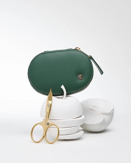 Комплект от 3 части, неръждаема стомана, веган кожен калъф (ябълкови кори), зелен - Zwilling PREMIUM