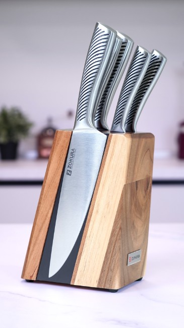 Комплект ножове от 6 части, магнитен блок - Zokura