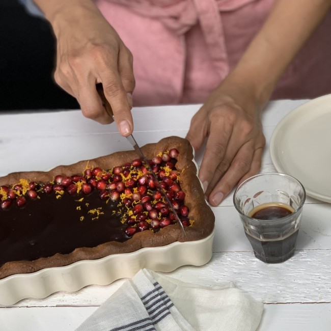 Форма за печене на тарти, керамична, 36x15 см/1,3 л, Clay - Emile Henry