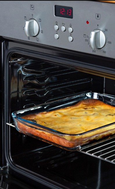 Правоъгълна гювеч с капак, термоустойчиво стъкло, 40 x 27 см / 4.9 л, "Cook&Store", син - Pyrex