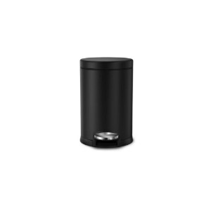Кошче за боклук с педал, 4.5 L, неръждаема стомана, Matte Black - simplehuman