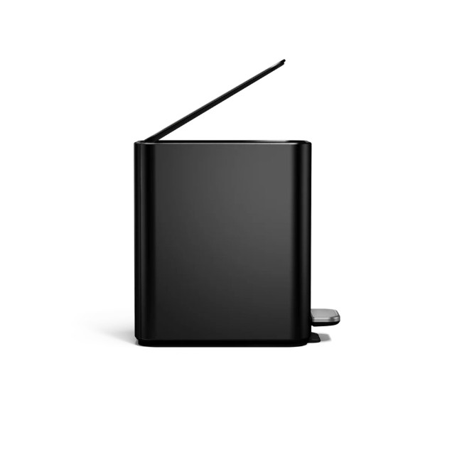 Кошче за боклук с педал, 5 л, неръждаема стомана, Matte Black - simplehuman