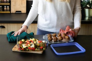 Контейнер за съхранение на храна с топлоустойчив стъклен капак, 22 x 17 cm / 1.5 L, "Pure Glass" - Pyrex