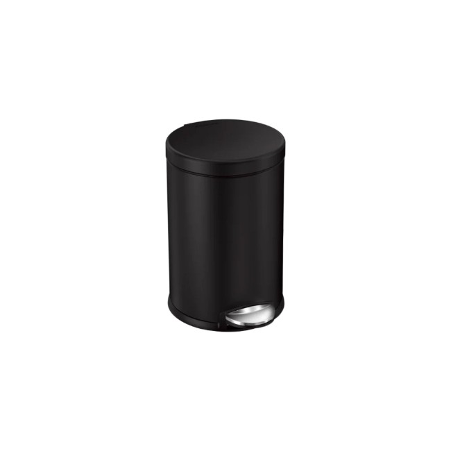 Кошче за боклук с педал, 4.5 L, неръждаема стомана, Matte Black - simplehuman