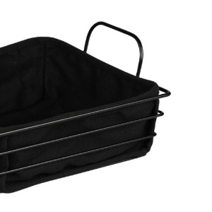 Кошница за хляб, метална, 25,5 x 22,5 см, черна - Kesper