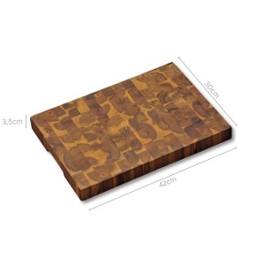 Професионална дъска за рязане, акация, 42 x 30 см, дебелина 4 см - Kesper