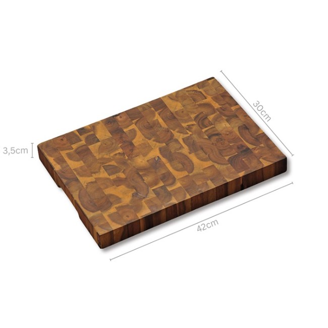 Професионална дъска за рязане, акация, 42 x 30 см, дебелина 4 см - Kesper