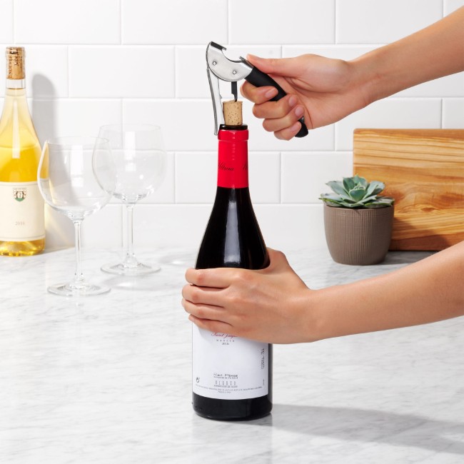 Многофункционален тирбушон, неръждаема стомана, 19.1 см, "SteeL", черен - OXO