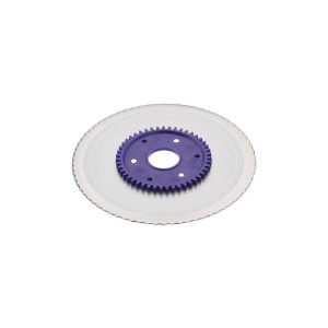 Назъбено кръгло острие за хляб/плодове/зеленчуци, с виолетово зъбно колело, неръждаема стомана - Ritter