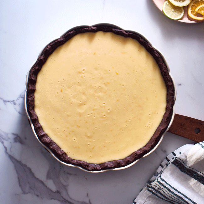 Поднос за тарт, керамичен, 31 см, Vanilla, "Madeleine" - Emile Henry