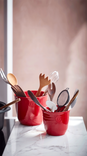 Поставка за кухненски прибори, керамика, 13 x 12 см, Burgundy - Emile Henry