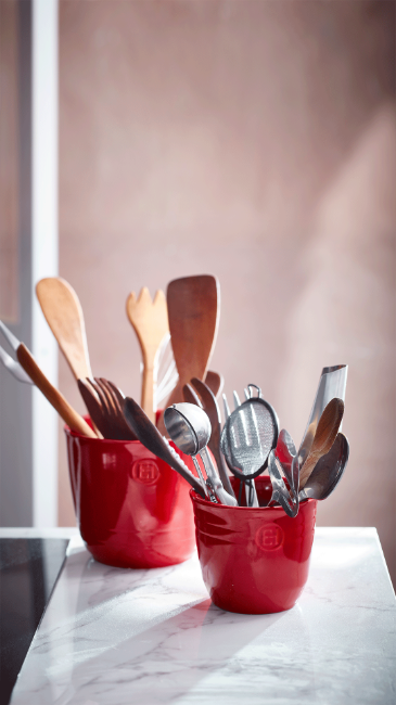 Поставка за кухненски прибори, керамика, 13 x 12 см, Burgundy - Emile Henry