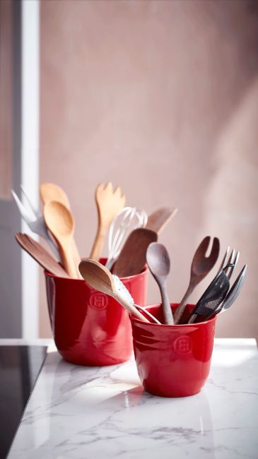 Поставка за кухненски прибори, керамика, 17 x 16,5 см, Burgundy - Emile Henry