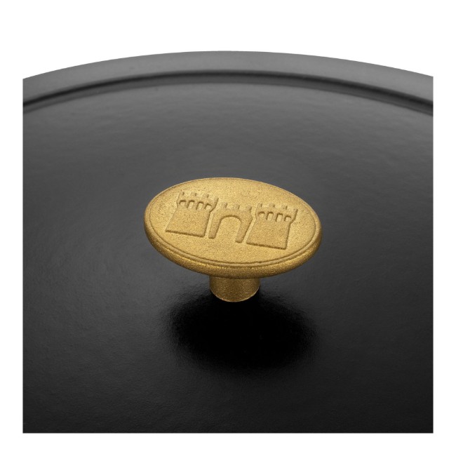 Овална тенджера за готвене Cocotte, чугунена, 33 см / 6 л, "Bellamonte", черна - Ballarini