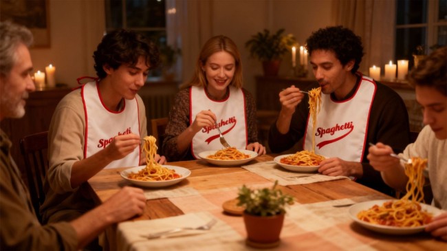 Възрастен номерник, 44 x 73 см, "Spaghetti", White - Tiseco