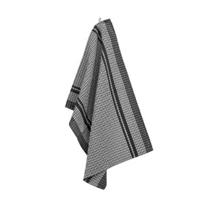 Комплект от 4 кухненски кърпи, 50 x 70 см "Waffle", черно - Tiseco