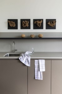 Комплект от 3 кухненски кърпи, органичен памук, 50 x 70 см, синьо - Tiseco